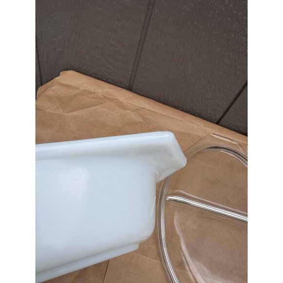 Pyrex Divided Town & Country Casserole Dish Lid Orange Yellow Starburst 1.5 QT - Picture 14 of 14